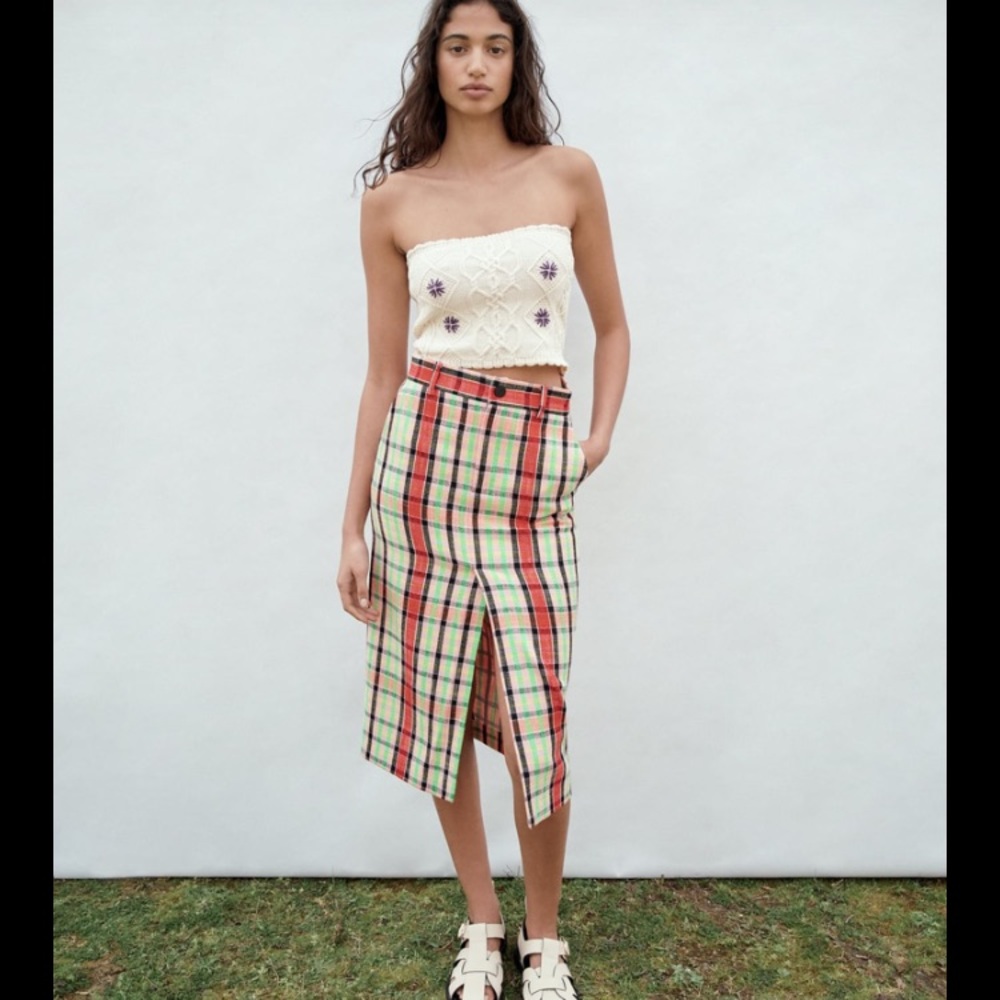 Structured midi skirt